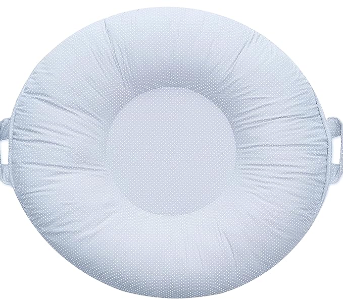 Pello Multi-use Luxe Baby, Floor Cushion/Play Mat/Lounger (Serenity/Gray)
