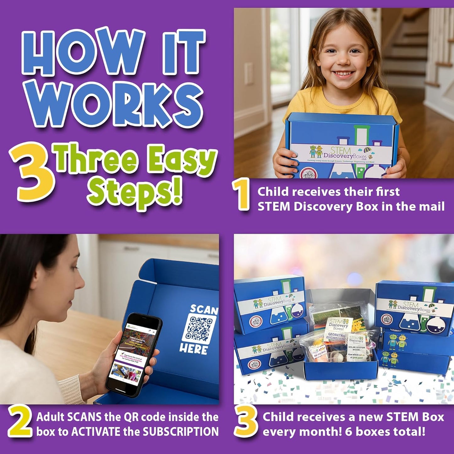 Stem Learning 6 Monthly Subscription Box Kits w/ 18 Projects - Summertime Remote School Building Toys - Science, Technology, Engineering, Mathematics - Activities for Kids Boys & Girls Ages 7-12