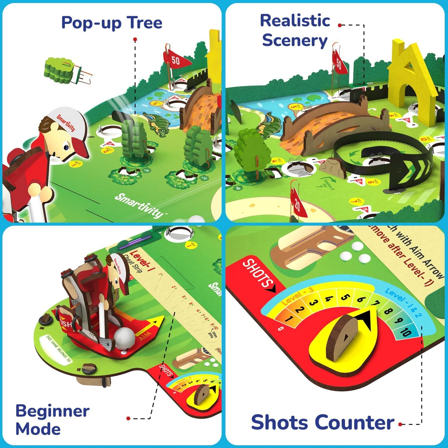 Smartivity Mini Golf Tabletop Game for Kids 6-12 Years Old | Birthday Gifts for Boys & Girls | DIY Science Toy for Boys and Girls 6,7,8,9,10,11,12,13,12 Years