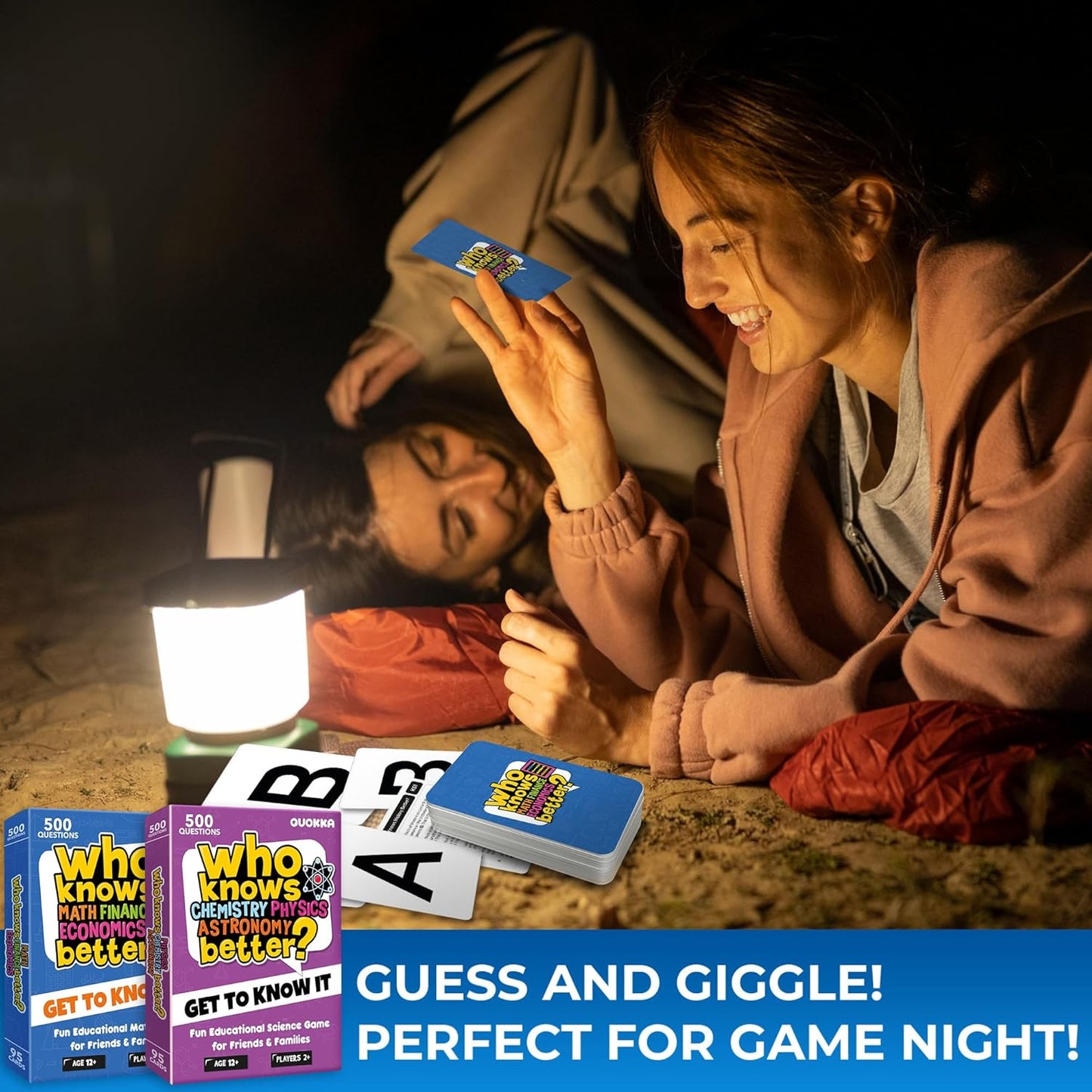 Board Games for Kids 8-12 and Family - Set of 4 Who Knows It Better? - 2000+ Questions Across Biology, Culture, STEM and Math - Educational Trivia Cards for Learning and Game Night