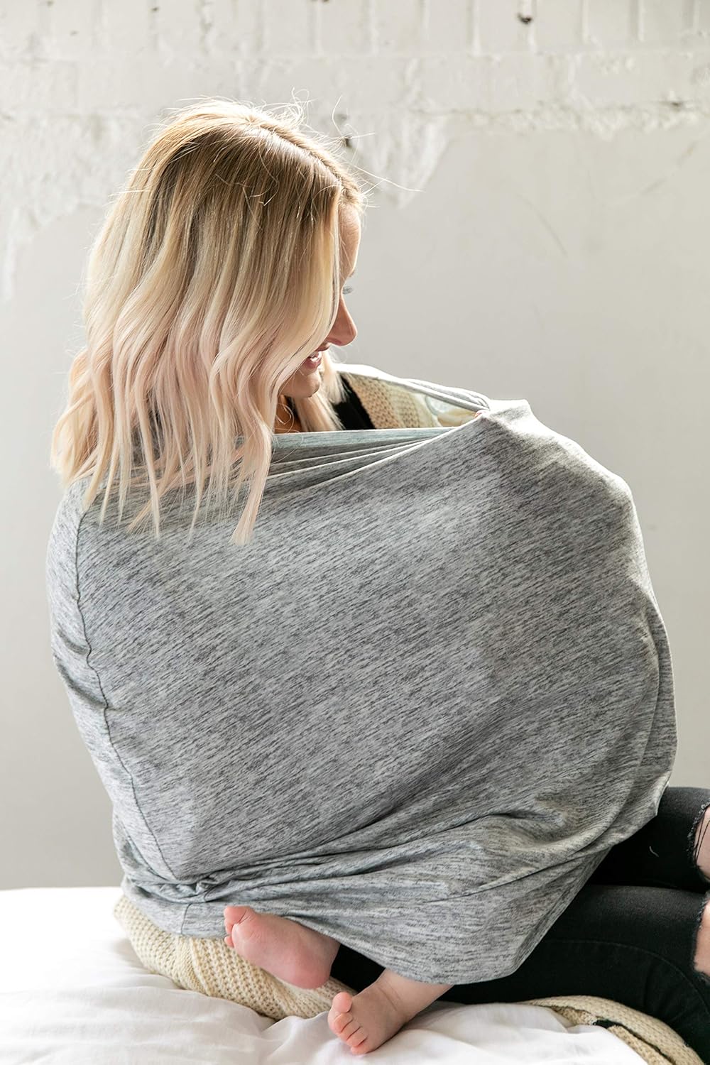 Copper Pearl Multi-Use Cover: Car Seat Covers, Nursing Cover, and Stroller Cover for Sun - Stretchy Fabric, All-Season Use, Stylish Designs, Easy Access for Moms - Asher