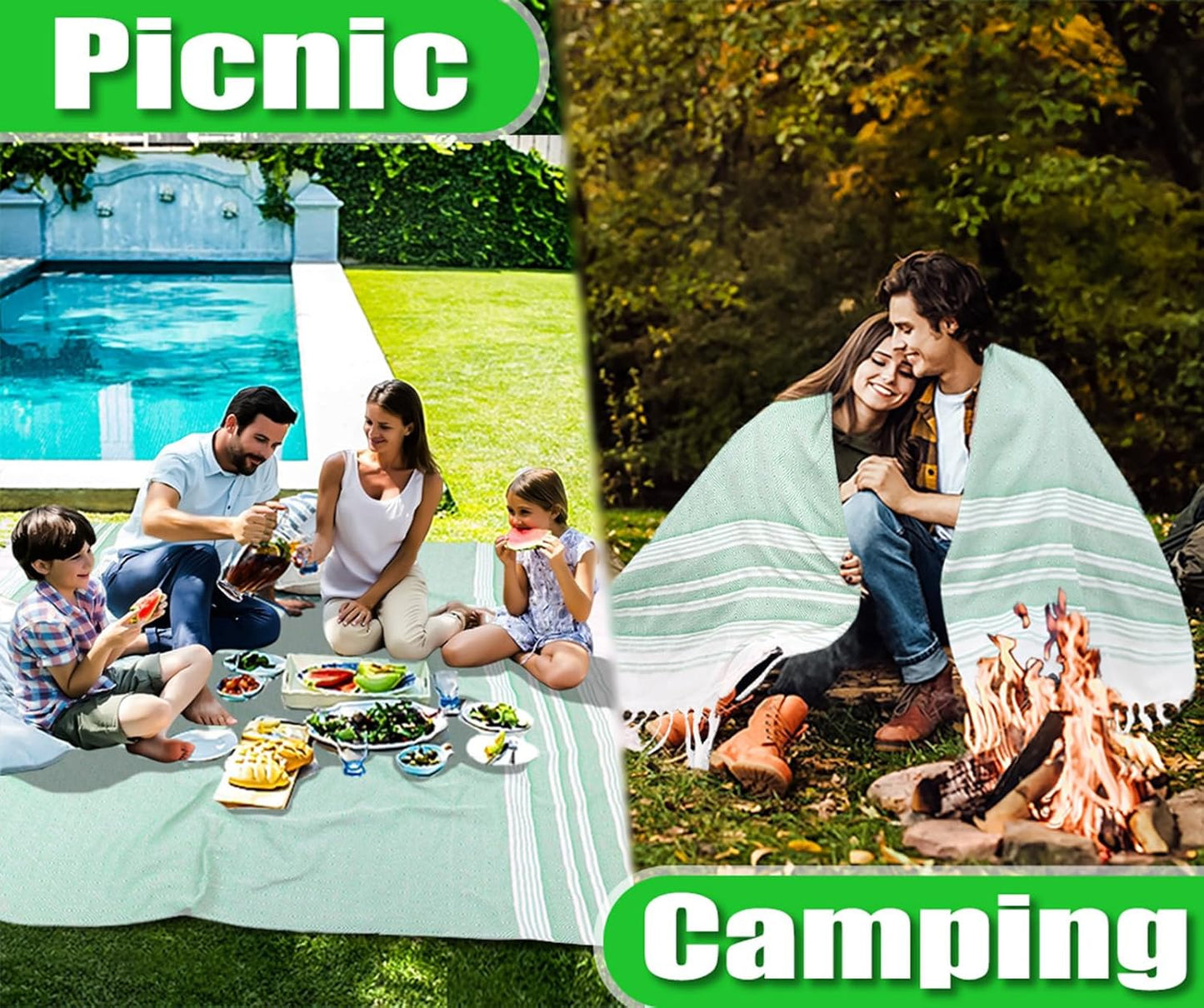 Oversized Turkish Beach Towel Blanket Cotton Giant XL Sandproof Towels Huge Linen XXL Extra Large Big Throw Quilt Blankets for Adults Cloud Travel Camping Glamping Accessories Essentials