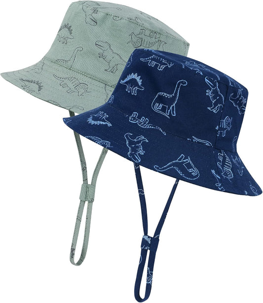 Durio Baby Bucket Sun Hat Toddler Hats Summer Beach Hat UPF 50+ Sun Protection Bucket Hats for Kids Baby Boy Girl Gifts 2Pack