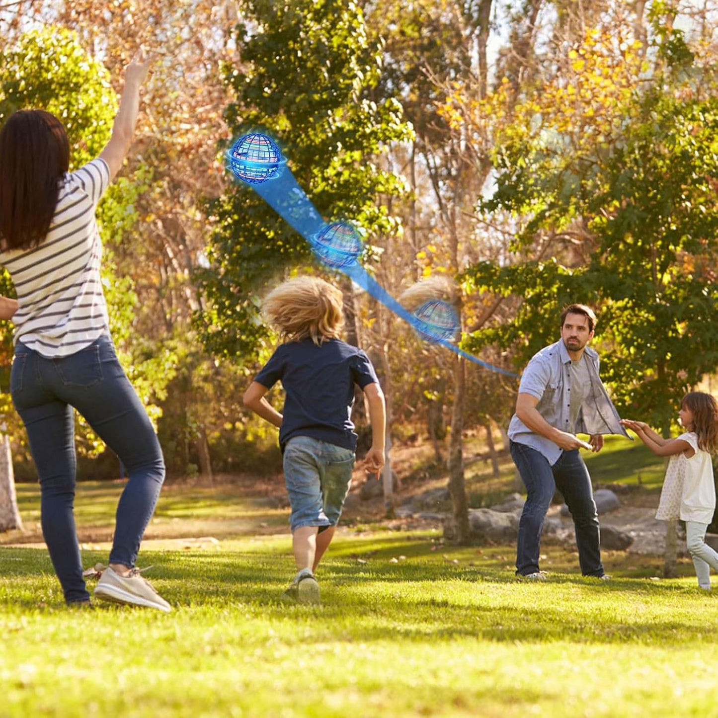 Sosuy 2025 Flying Orb Ball Toy - Novelty Hover Balls Galaxy Boomerang Hand Drone Orbit Magic Floating Ball Mini Outdoor Fidget Stocking Stuffer for Boys Girls Teens Kids Father's Day（Blue）