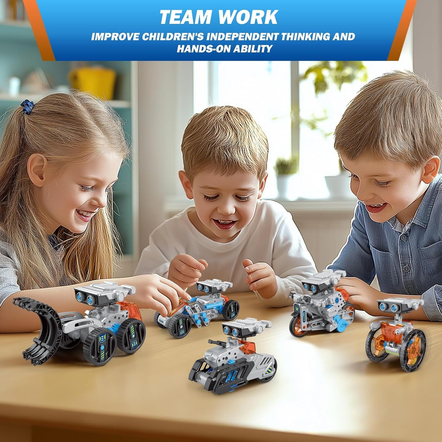 AESGOGO 12-in-1 Electric Robot Kit, STEM Projects Toys for Kids Age 8-12 Birthday Gifts, DIY Building Science Experiment Kit Battery Powered Education for Boys Girls Aged 8 9 10 11 12 13 14 Years Old