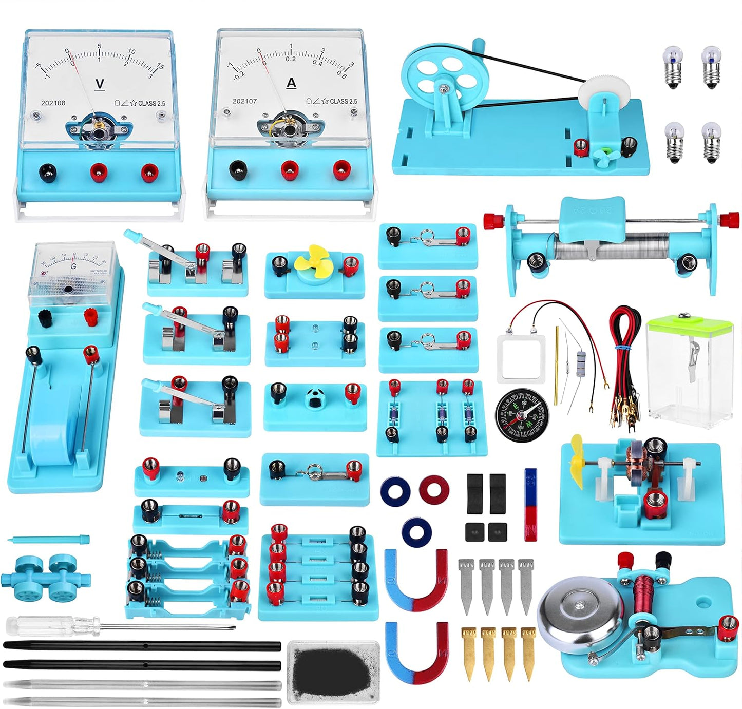 Mysterystone Science Experiment for Kids Electricity and Magnetism Kit for Students Stem Kit Physics Lab Basic Circuit Board Kit for Learning Starter