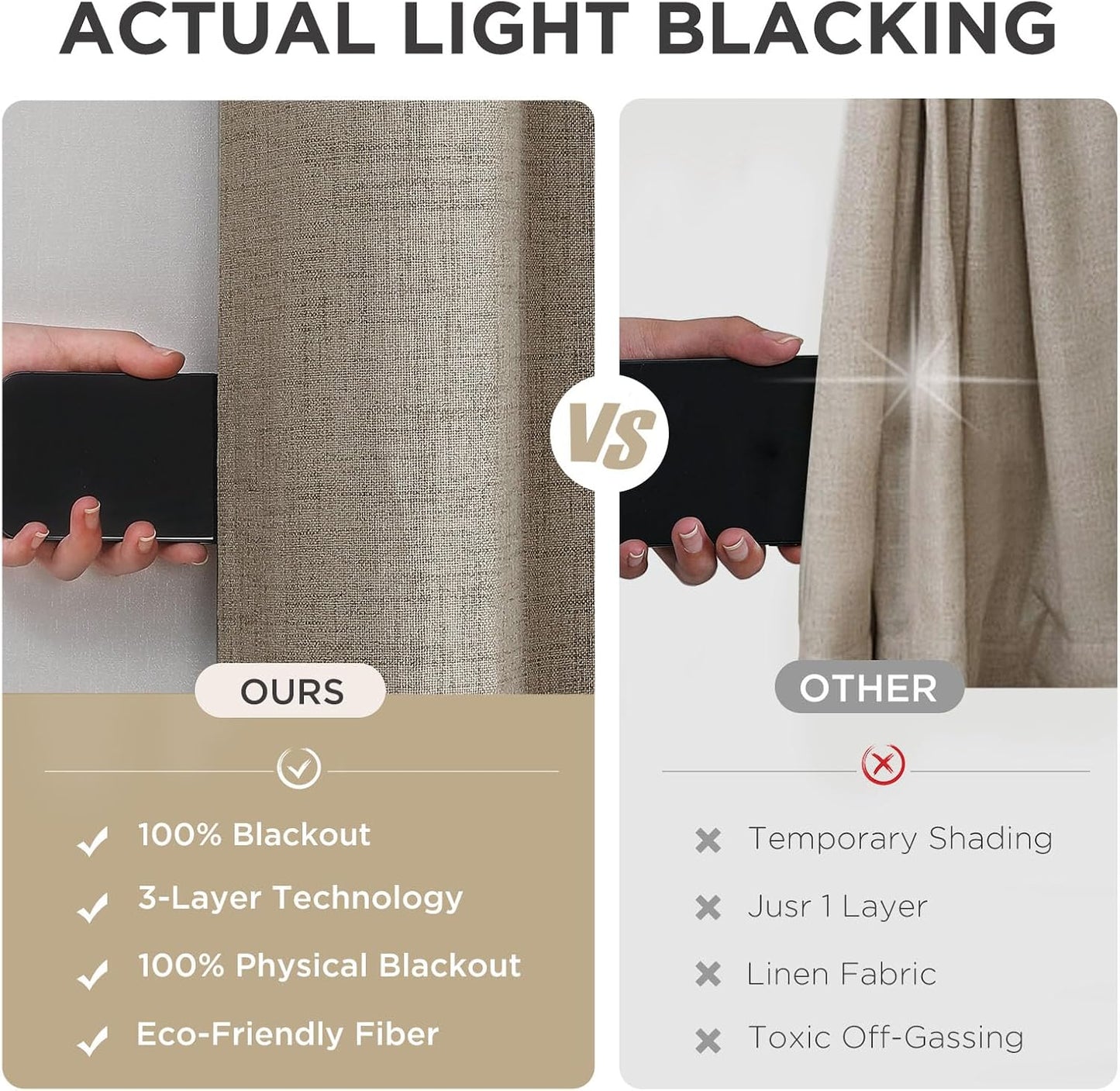 Joydeco Linen Blackout Room Divider Curtains, Extra Wide Sliding Door Drapes Living Room Curtains, 1 Panel 100W x 108L Inch Patio Door Drapes for Room Privacy