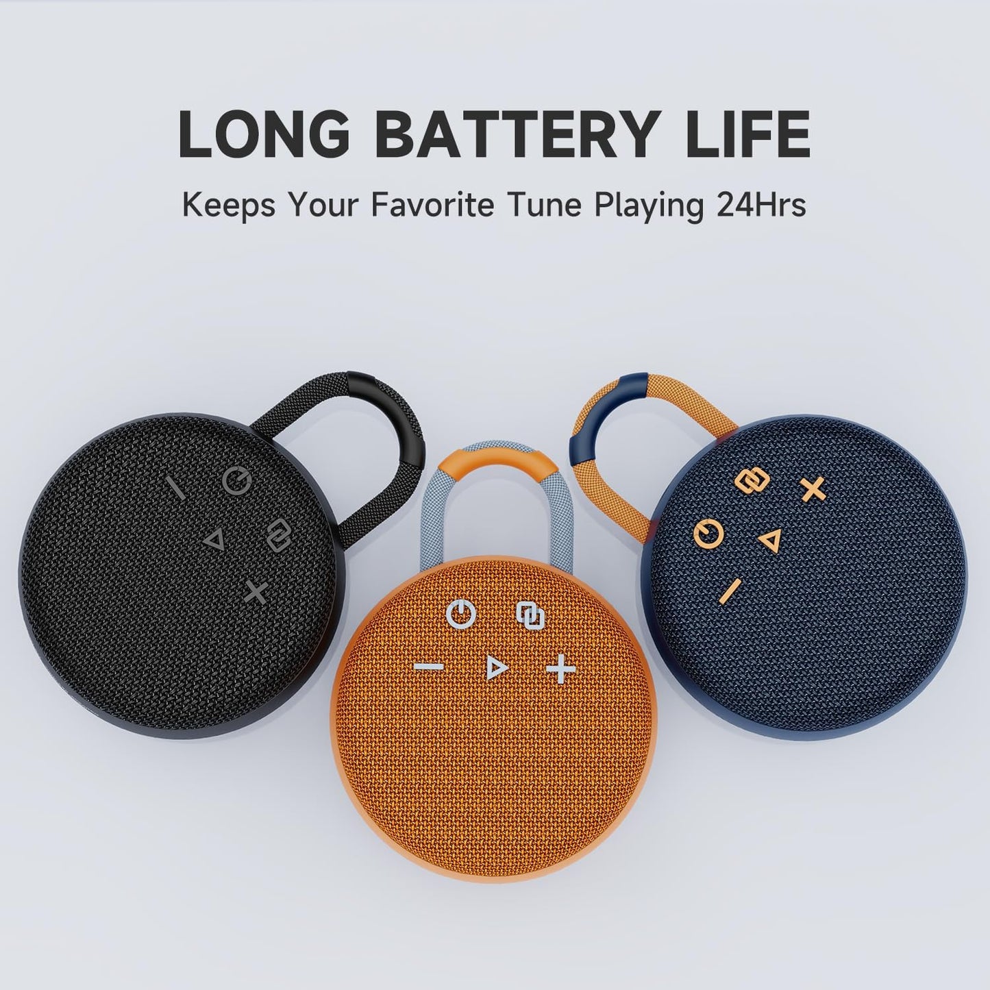 MusiBaby Travel-Ready Mini Speaker – Bluetooth 5.3, Rugged Waterproof Build, Strong Bass for Hiking Trails, Biking Loops, Back-to-School or Holiday Gifting (Yellow)