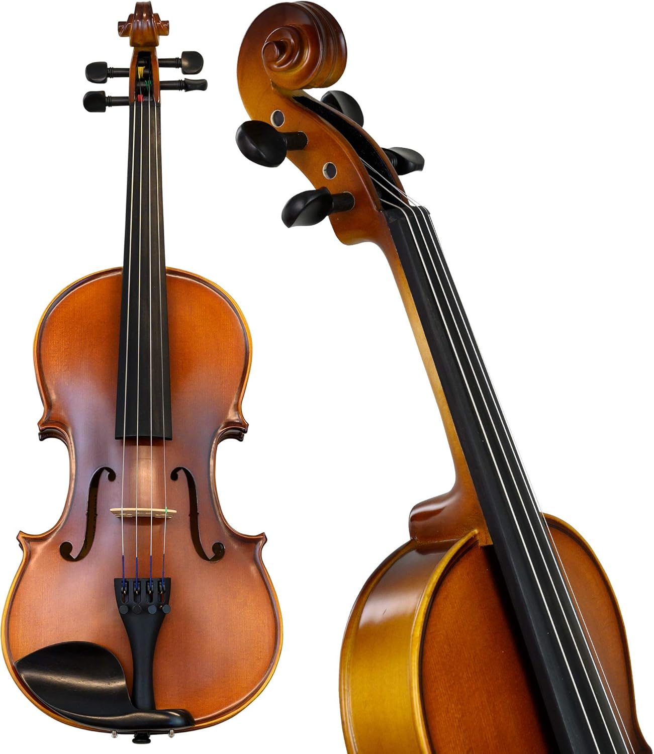 Bunnel Premier Violin Clearance Outfit 1/8 Size - Carrying Case and Accessories Included - Solid Maple Wood and Ebony Fittings By Kennedy Violins