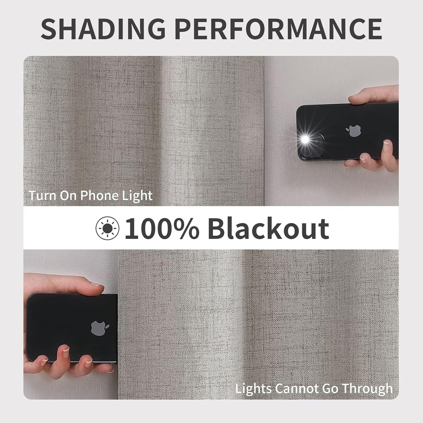 Joydeco Blackout Room Divider Curtains, Extra Wide Sliding Door Drapes Living Room Curtains, Greyish White 1 Panel 100W x 108L Inch Patio Door Drapes for Room Privacy