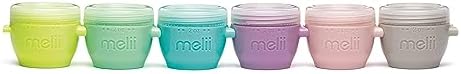 melii Snap & Go Baby Food Storage Containers | 6 Pack 2 oz, Stackable Snack by melii