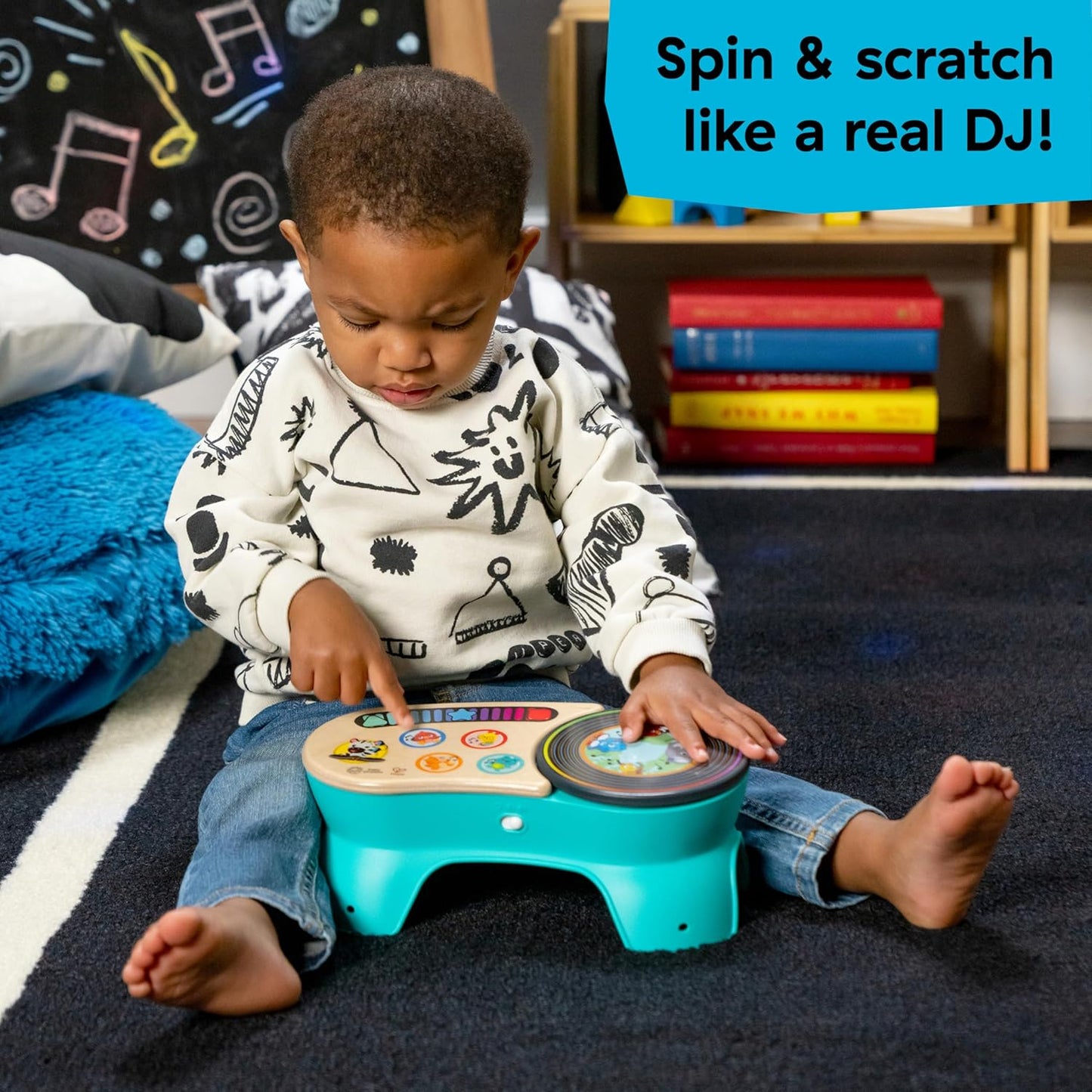Baby Einstein + Hape DJ Discovery Musical Toy Turntable, Ages 6 Months and Up