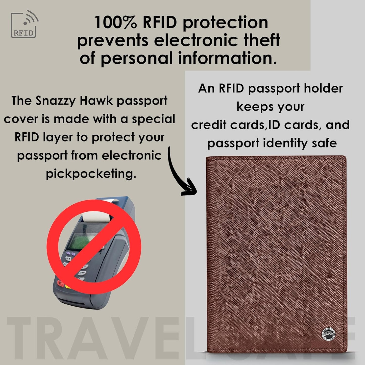 2 Passport Holder - Travel Essentials, RFID Blocking Wallet Credit Card Organiser, Plain Accessories Slim Cover For Men & Women