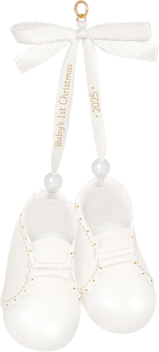 Hallmark Keepsake Christmas Ornament 2025, Baby's 1st Christmas Baby Booties 2025, Porcelain